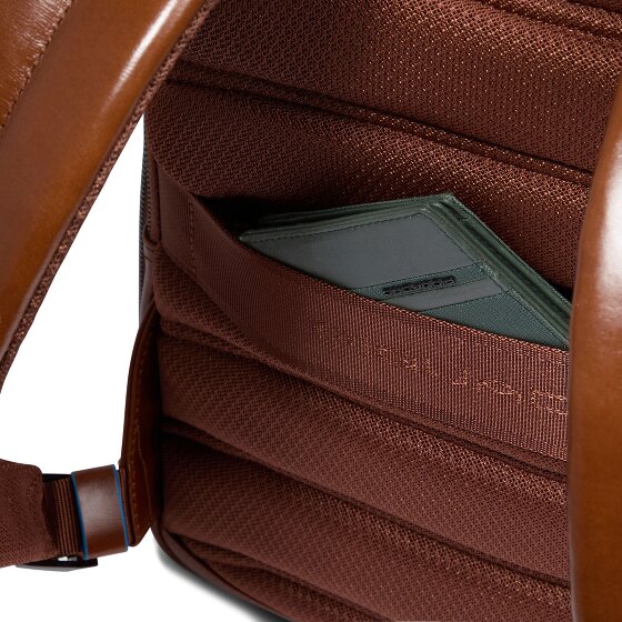 Piquadro Blue Square Dagrugzak RFID-bescherming Leer 37 cm Laptop compartiment