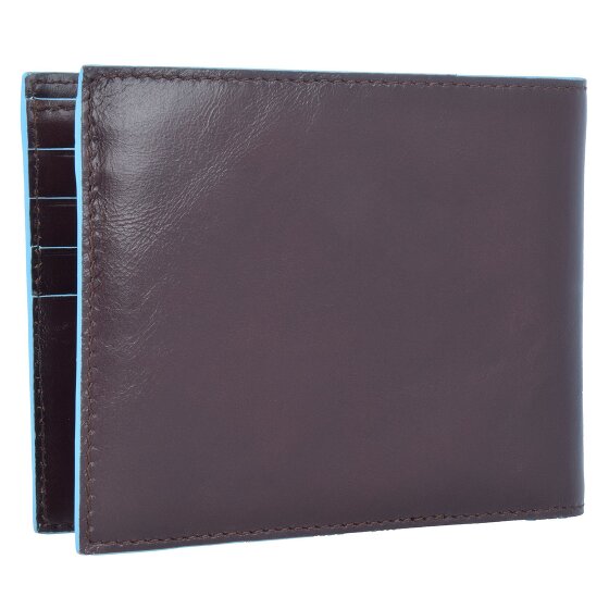 Piquadro Blauwe vierkante Leren Portemonnee 12,5 cm