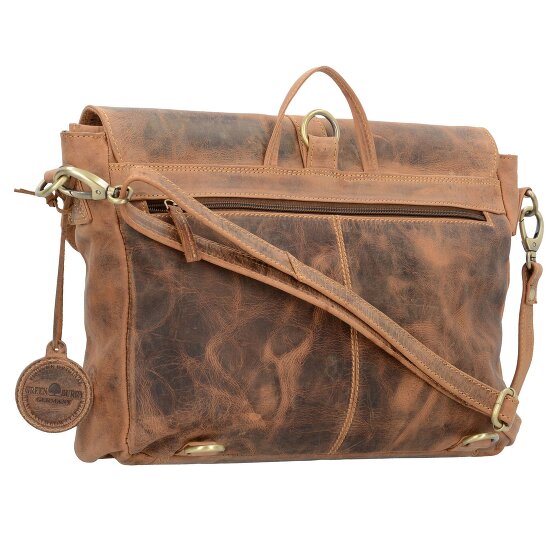 Greenburry Vintage aktetas schoudertas rugzak leer 35 cm