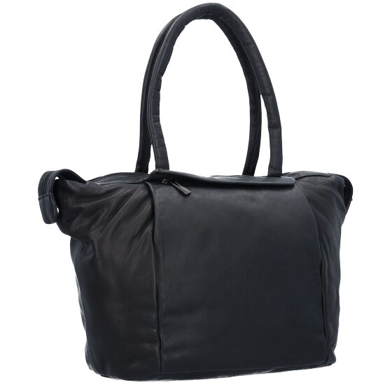 Greenland Nature Zwarte Nappa Shopper Tas Leer 33 cm