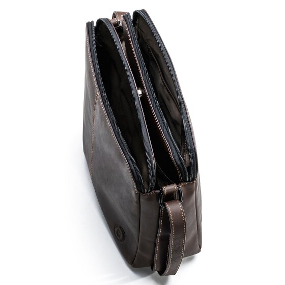 Farmhood Nashville XL schoudertas 2 vakken leer 29 cm