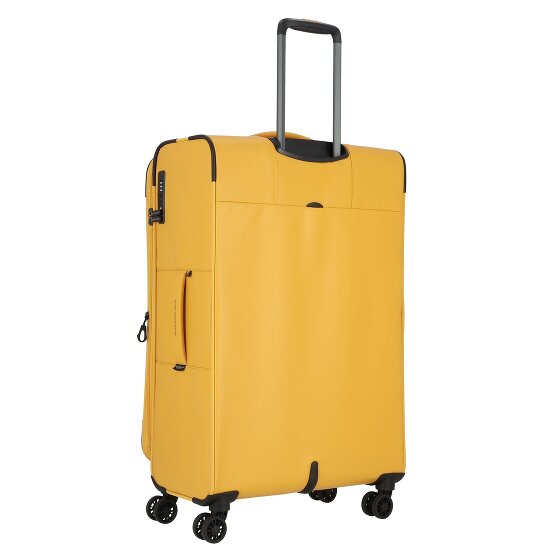 Mandarina Duck Eco Coated 4 wielen Trolley L 78 cm met uitbreidingsplooi