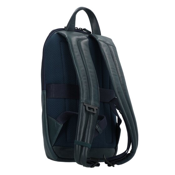 Piquadro P15S Dagrugzak Leer 40 cm Laptop compartiment
