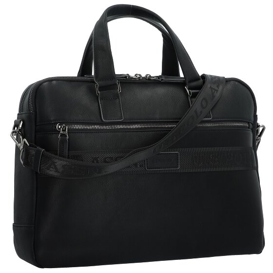 U.S. Polo Assn. Cambridge aktetas Leer 45 cm Laptopcompartiment