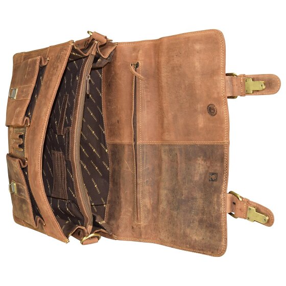 Greenburry Vintage aktetas Leer 40 cm Laptopcompartiment