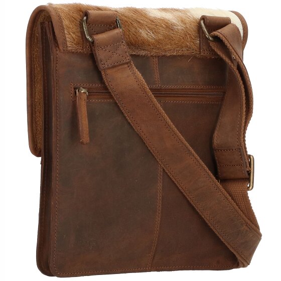 Greenland Nature Natuurlijke combinatie leren schoudertas 26 cm