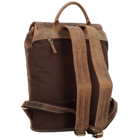 Greenburry Vintage Dagrugzak Leer 40 cm Laptop compartiment