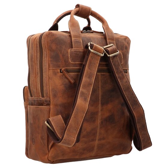 Greenburry Vintage rugzak leer 38 cm Laptop compartiment