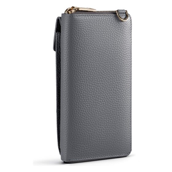 Lazarotti Bologna Leren Zip-Around Portemonnee Mobiel Telefoonhoesje Leer 19 cm