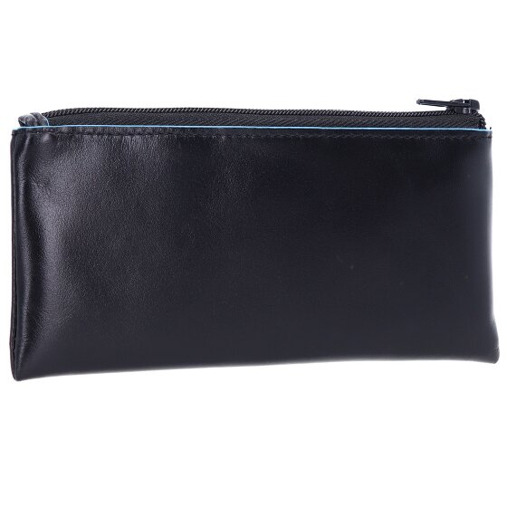 Piquadro Blauw vierkant sleuteletui leer 14 cm
