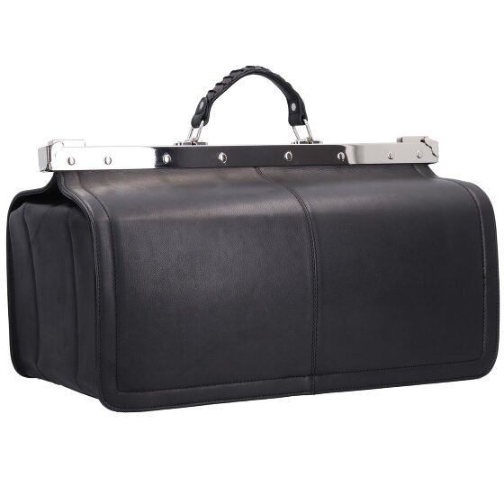 Greenland Nature Zwart nappa dokterskoffer leer 48 cm