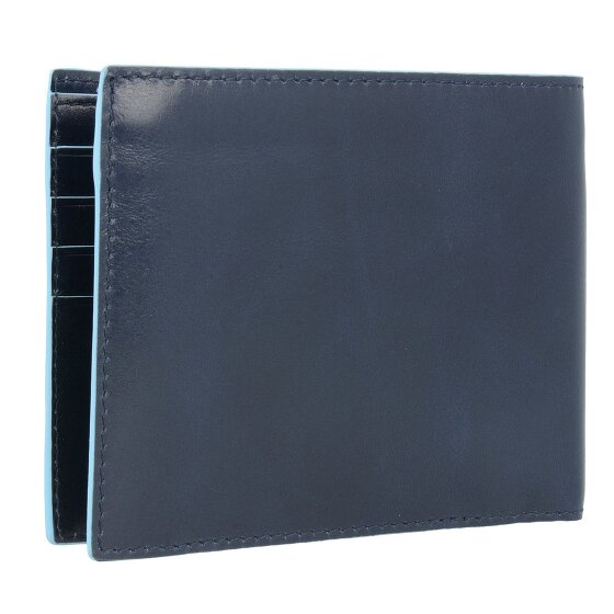 Piquadro Blauwe vierkante Leren Portemonnee 12,5 cm