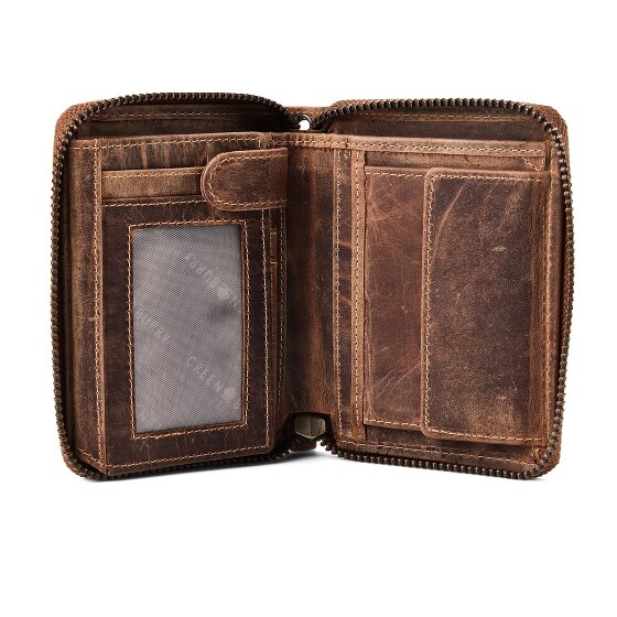 Greenburry Biker Portemonnee Leer 10 cm