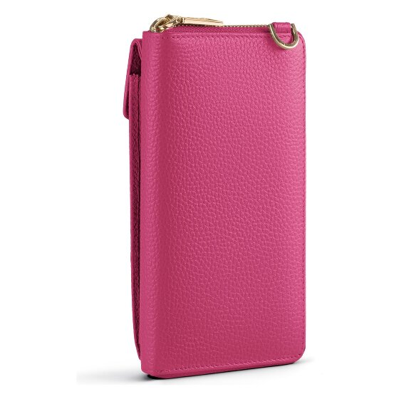 Lazarotti Bologna Leren Zip-Around Portemonnee Mobiel Telefoonhoesje Leer 19 cm