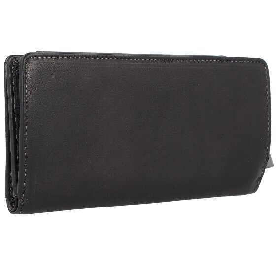 Greenland Nature Zwarte Nappa Portemonnee RFID Leer 19 cm