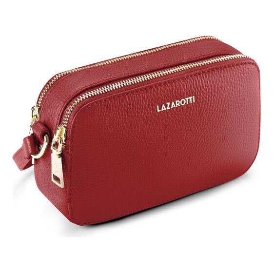 Lazarotti Bologna Leren Schoudertas Camera-Tas Leer Dubbele Ritssluiting 18 cm