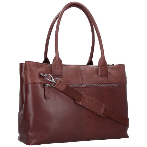 Plevier Rock Amber Schoudertas Leer 43 cm Laptop compartiment