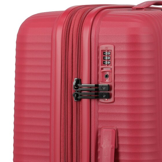 Travelite Air Stripe 4 wielen Kofferset 3-delig met uitbreidingsplooi