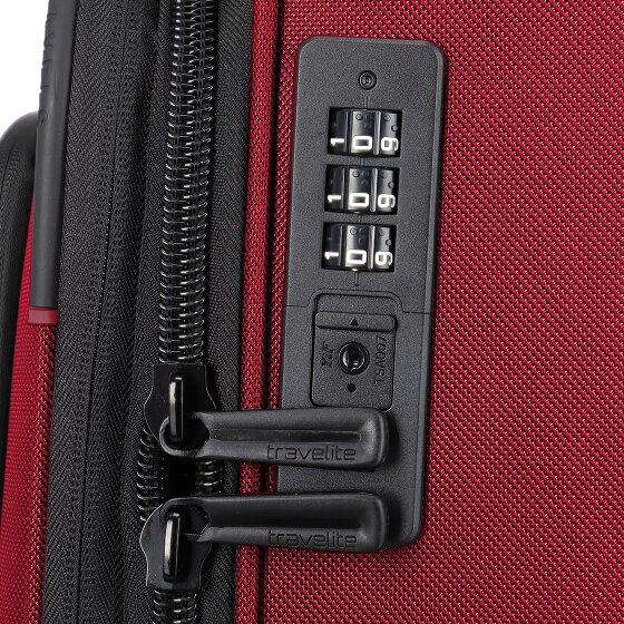 Travelite Crosslite 5.0 4 wielen Trolley M 66 cm met uitbreidingsplooi