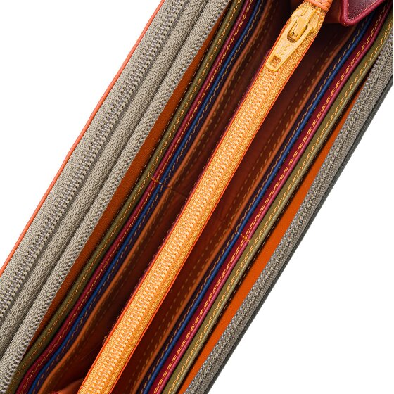 Mywalit Grote dubbele ritssluiting portemonnee leer 18 cm