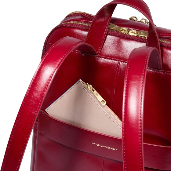 Piquadro Blue Square Dagrugzak RFID-bescherming Leer 37 cm Laptop compartiment