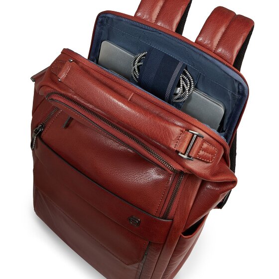 Piquadro Solm Dagrugzak Leer 39 cm Laptop compartiment