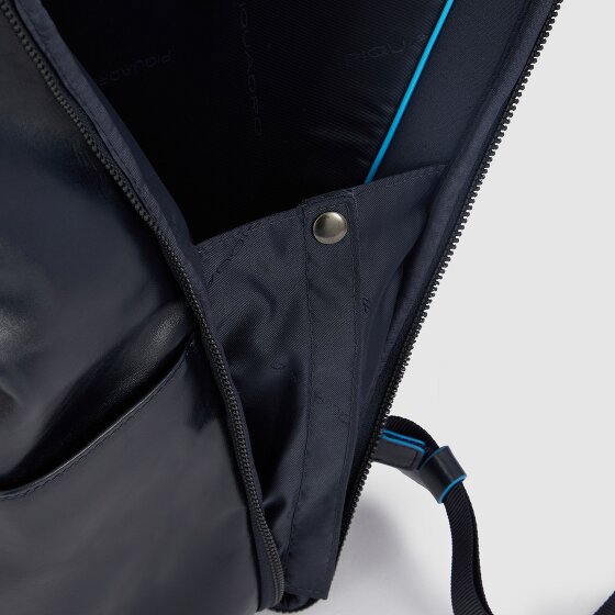 Piquadro Blue Square Revamp Zakelijke rugzak RFID-bescherming Leder 43 cm Laptopvak