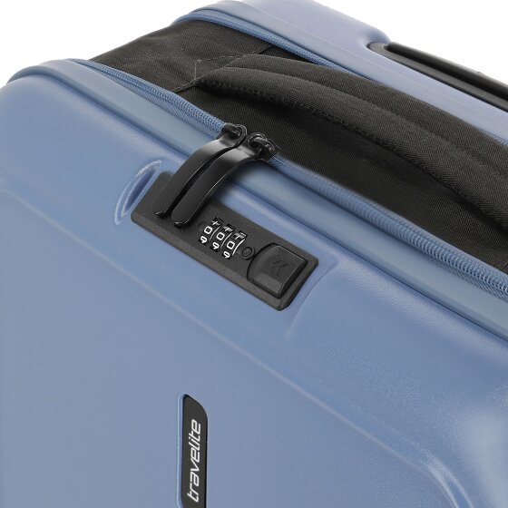 Travelite Basics opvouwbare 4-wiel cabinewagen 55 cm met uitbreidingsplooi