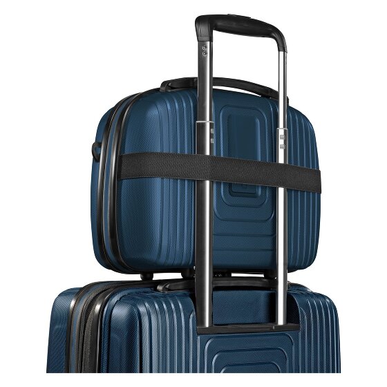 Redolz Essentials14 4-wiel kofferset Beautycase 4st met uitklapbaar laptopvak