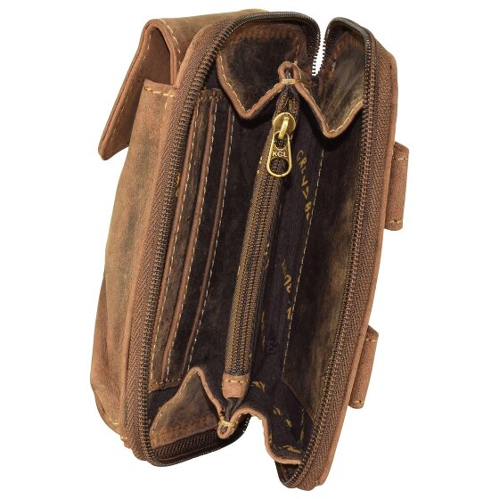 Greenburry Vintage heuptasje leer 14,5 cm