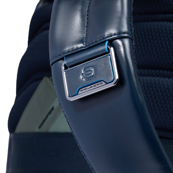 Piquadro Blue Square Dagrugzak RFID-bescherming Leer 37 cm Laptop compartiment