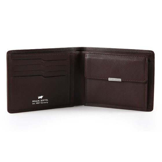 Braun Büffel Golf 3.0 Portemonnee RFID-bescherming Leer 12 cm