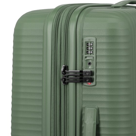Travelite Air Stripe 4 wielen Trolley M 66 cm met uitbreidingsplooi