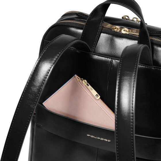 Piquadro Blue Square Dagrugzak RFID-bescherming Leer 37 cm Laptop compartiment