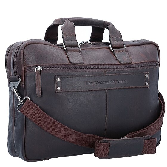 The Chesterfield Brand Wax Pull Up Koffer Leer 40 cm Laptop compartiment
