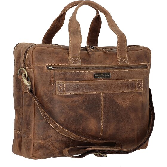 Greenburry Vintage aktetas leer 42 cm Laptop compartiment