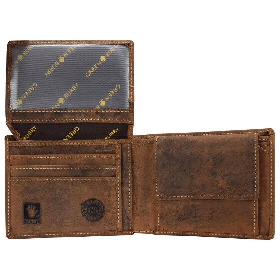 Greenburry Vintage Zwijnen Portemonnee Leer 12 cm