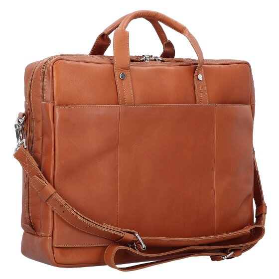 Harold's Heritage Briefcase Leer 38 cm Laptopcompartiment