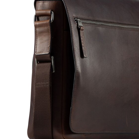 Jost Lund Aktetas Messenger Leer 41.5 cm Laptop compartiment
