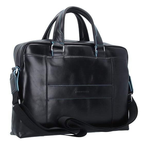 Piquadro Blauwe Square Briefcase III Leder 40 cm Laptopcompartiment