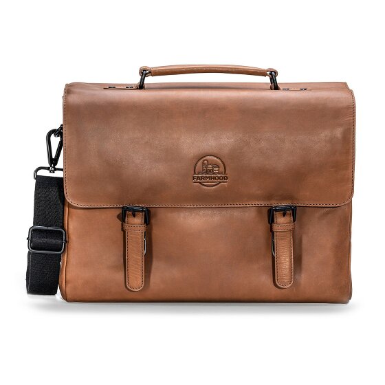 Farmhood Nashville aktetas XXL 3 vakken leer 39 cm