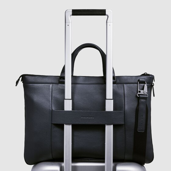 Piquadro Than Koffer Leer 43 cm Laptop compartiment met uitbreidingsplooi