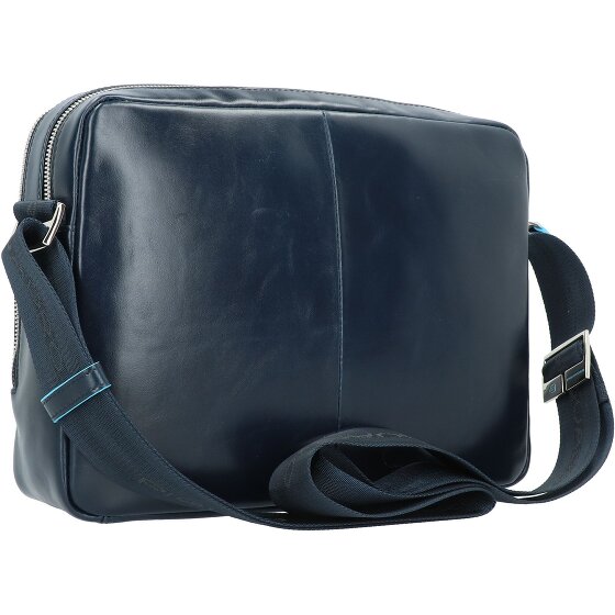 Piquadro Blauwe vierkante aktetas 22 cm