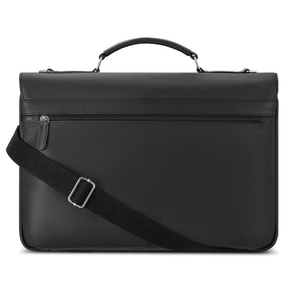 bugatti Valencia Aktetas XL Leder 3 compartimenten 43 cm laptopvak
