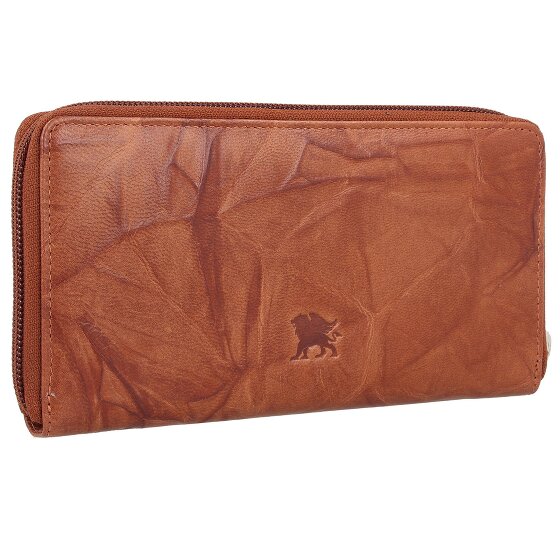 mano Donna Aurona Portemonnee RFID Leer 19 cm