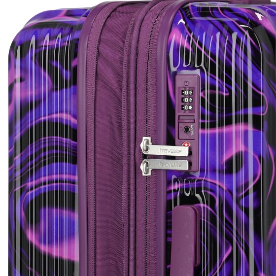 Travelite Lascana 4 wielen Trolley M 65 cm met uitbreidingsplooi