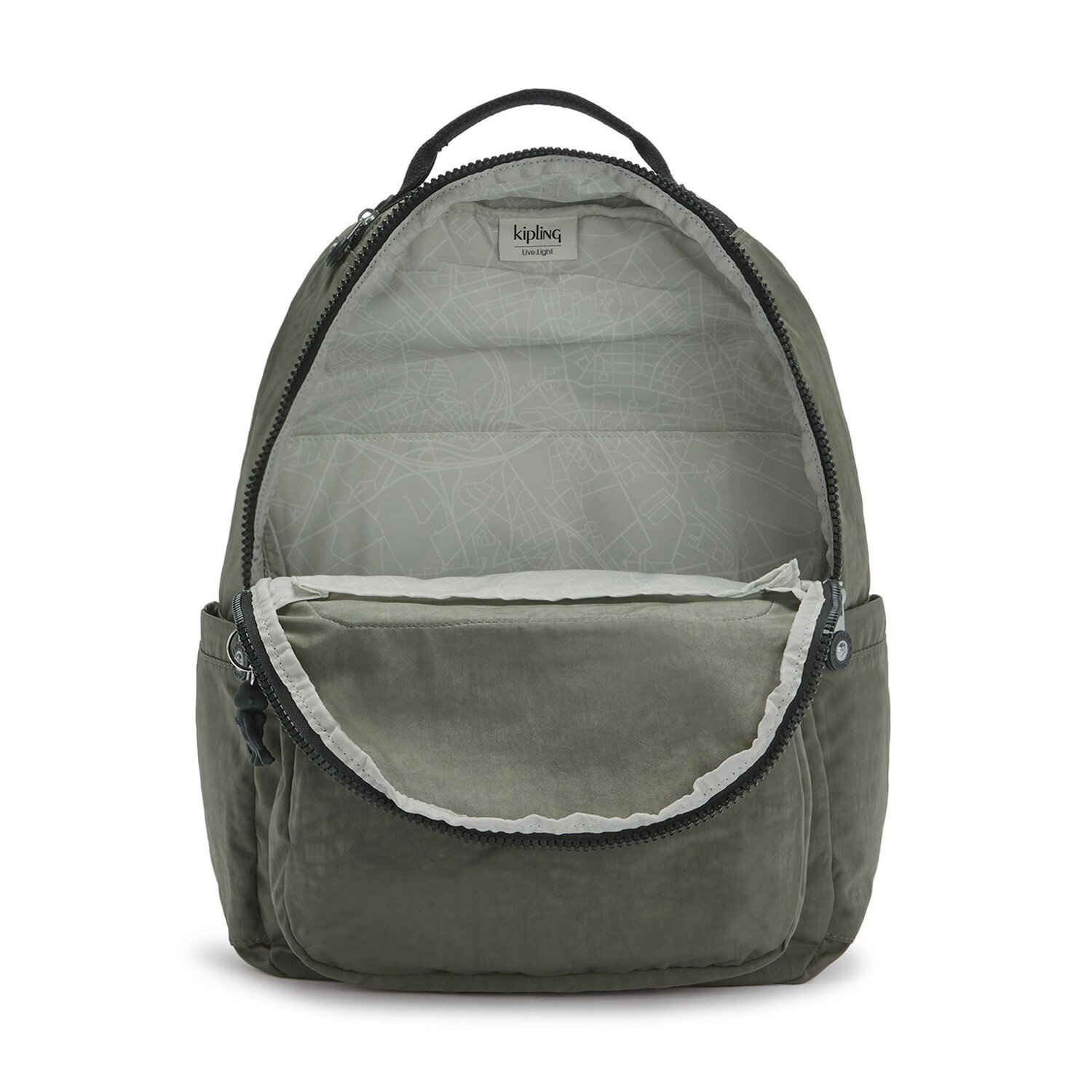 Kipling Basic Seoul Rugzak 44 cm laptopvak moss | Bagage24.nl