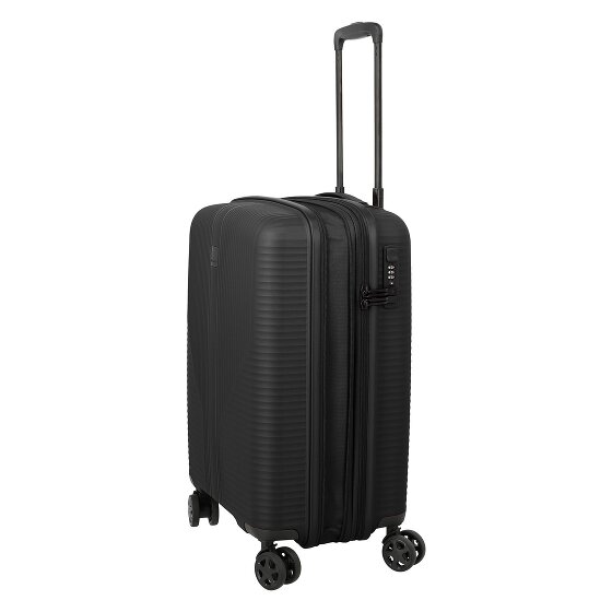 Travelite Air Stripe 4 wielen Cabinewagen S 55 cm met uitbreidingsplooi