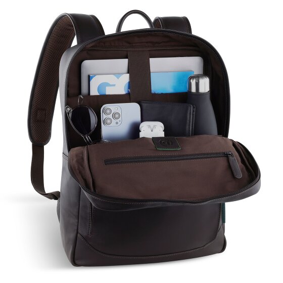 bugatti Clark Dagrugzak Leer 42 cm Laptop compartiment