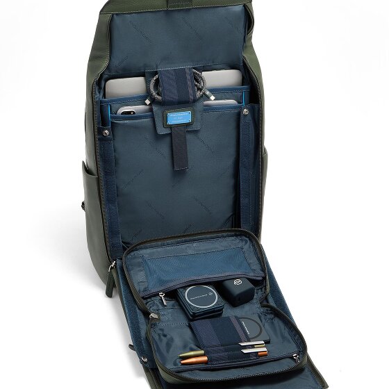 Piquadro Tebe Dagrugzak RFID-bescherming Leder 44 cm Laptopvak
